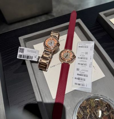 Ballon Bleu De Cartier 33mm Rose Gold Band Swiss Quartz Movement Watch